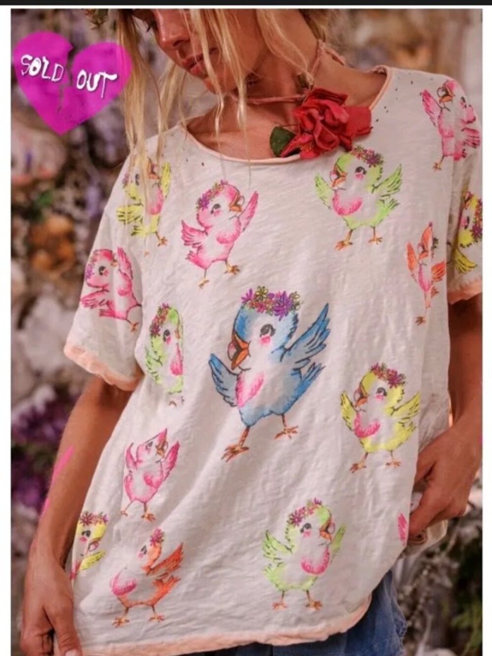 Magnolia Pearl Neon Dancing Robin Tee